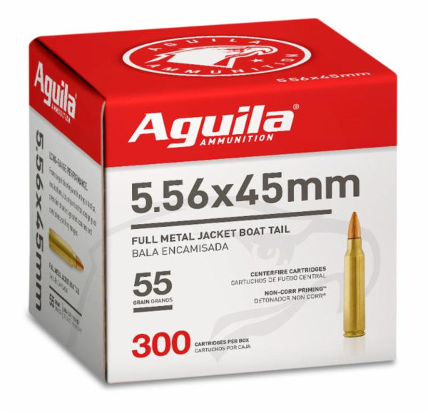Image of Aguila Ammunition 5.56 rifle ammo in box of 300.